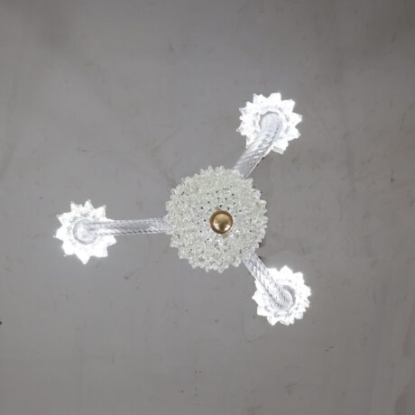 Vintage Murano Glass Rostrato Chandelier in the Manner of Ercole Barovier - Image 9