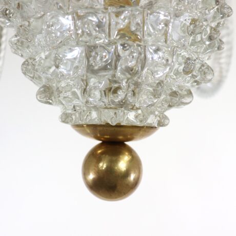 Vintage Murano Glass Rostrato Chandelier in the Manner of Ercole Barovier - Image 13