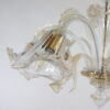 Vintage Traditional Baroque Style Floral Gold Infused Murano Glass Chandelier - Image 9