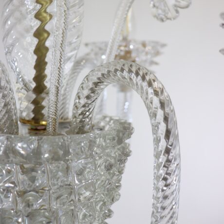 Vintage Murano Glass Rostrato Chandelier in the Manner of Ercole Barovier - Image 15