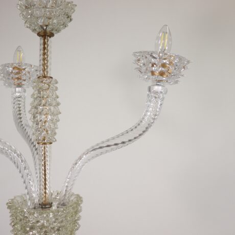 Vintage Murano Glass Rostrato Chandelier in the Manner of Ercole Barovier - Image 13