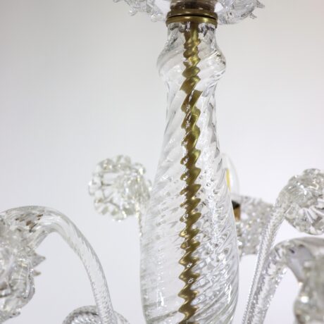 Vintage Murano Glass Rostrato Chandelier in the Manner of Ercole Barovier - Image 14