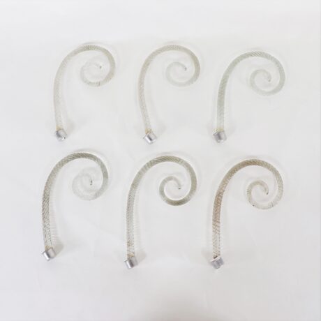 Mid-Century Art Deco Style Cristallo Rigaree Murano Pendant Light - Image 11