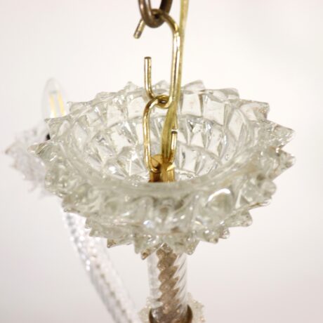 Vintage Murano Glass Rostrato Chandelier in the Manner of Ercole Barovier - Image 15