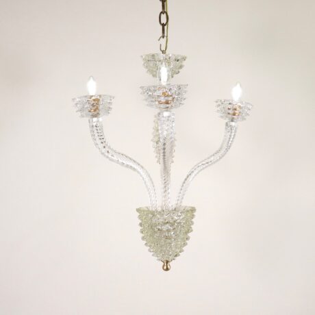 Vintage Murano Glass Rostrato Chandelier in the Manner of Ercole Barovier - Image 2