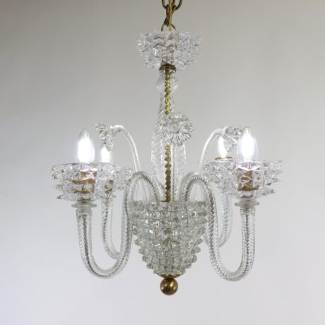 Vintage Murano Glass Rostrato Chandelier in the Manner of Ercole Barovier - Image 2