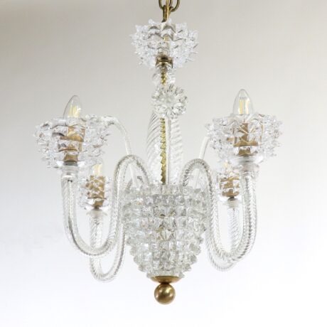 Vintage Murano Glass Rostrato Chandelier in the Manner of Ercole Barovier - Image 5