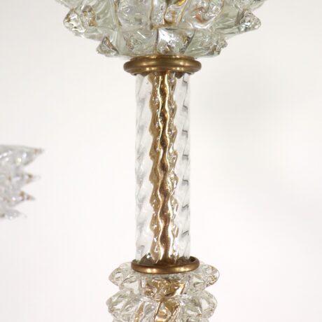 Vintage Murano Glass Rostrato Chandelier in the Manner of Ercole Barovier - Image 7