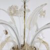 Vintage Traditional Baroque Style Floral Gold Infused Murano Glass Chandelier - Image 8