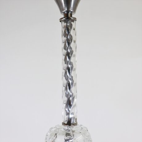 Mid-Century Art Deco Style Cristallo Rigaree Murano Pendant Light - Image 8