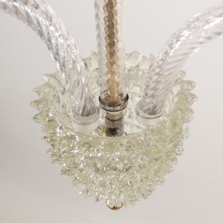 Vintage Murano Glass Rostrato Chandelier in the Manner of Ercole Barovier - Image 5