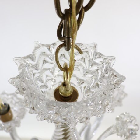 Vintage Murano Glass Rostrato Chandelier in the Manner of Ercole Barovier - Image 7