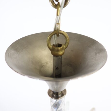 Mid-Century Art Deco Style Cristallo Rigaree Murano Pendant Light - Image 5