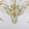 MidCentury 24K Gold Infused and Rigaree Murano Frond Pendant Light - Image 8