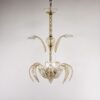 MidCentury 24K Gold Infused and Rigaree Murano Frond Pendant Light - Image 2