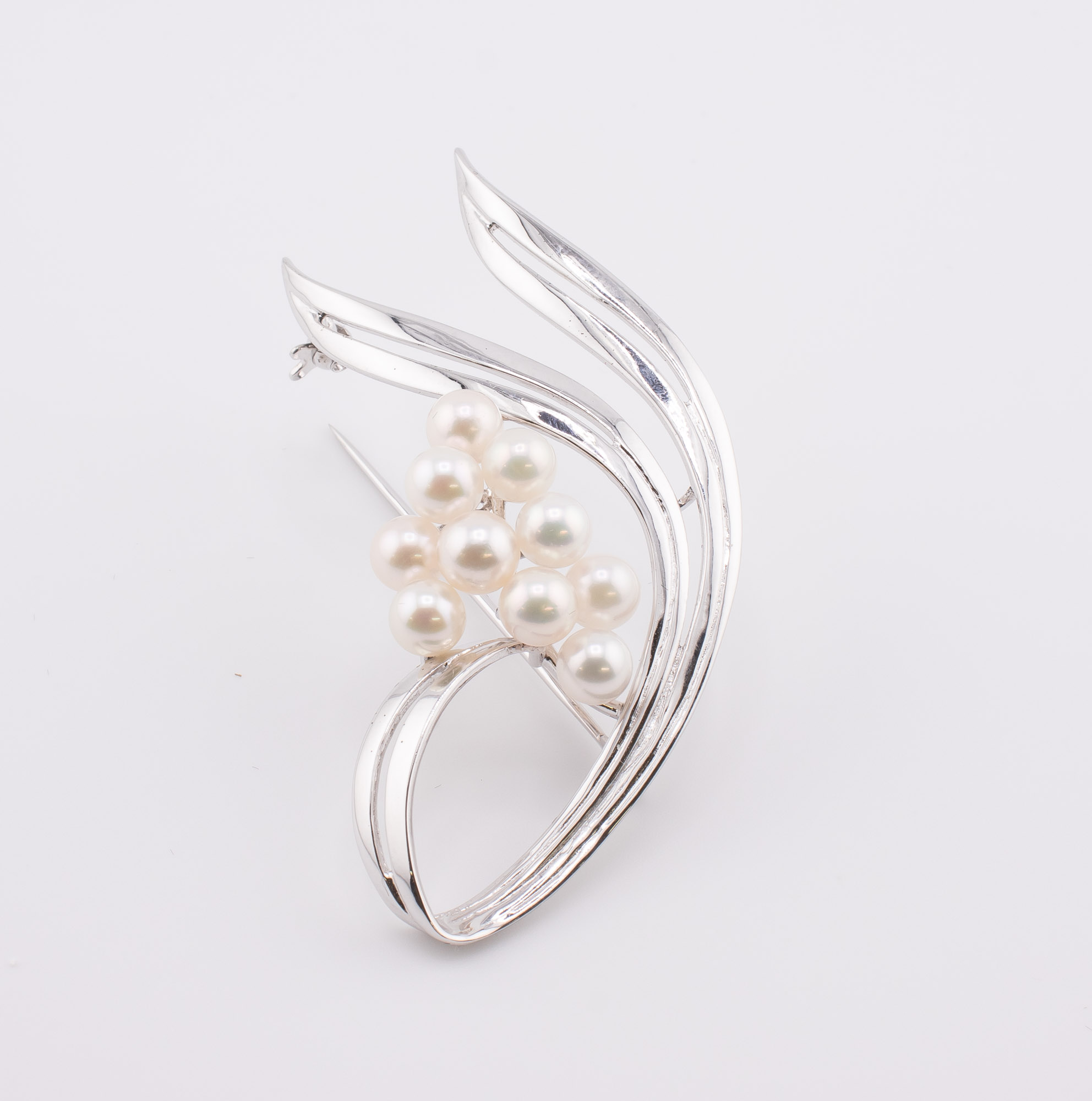 Mikimoto Cultured Pearl Brooch Sterling Silver - Etsy