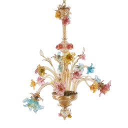 19th Century Baroque Style Traditional Floral Murano Chandelier