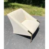 1980s Andree Putman Postmodern Sculptural Triangle Brass Lounge Chair With Gold Sparkles - Image 7