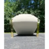 1980s Andree Putman Postmodern Sculptural Triangle Brass Lounge Chair With Gold Sparkles - Image 3