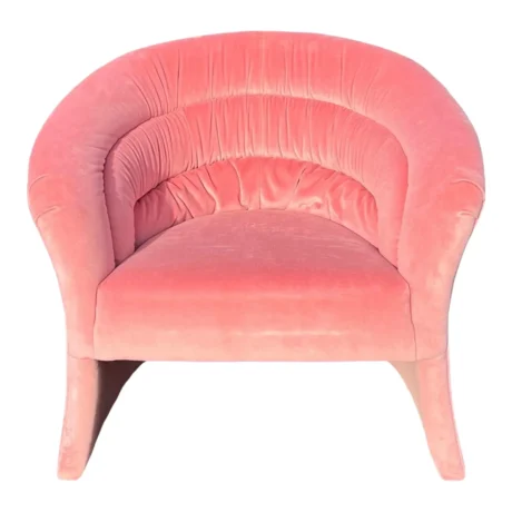 Pink Velvet Accent Chair