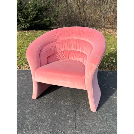 Pink Velvet Accent Chair - Image 4