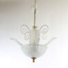 Midcentury Murano Chandelier in the Manner of Ercole Barovier with Bullicante, Rigaree, and Aventurine Details - Image 5