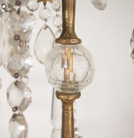 Vintage French Louis XV Style Crystal Chandelier In the Manner of Maison Jansen - Image 12