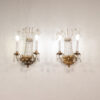 Pair of Vintage French Maison Jansen of Paris Brass and Crystal Sconces - Image 7