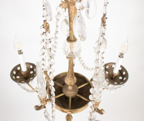 Vintage French Louis XV Style Crystal Chandelier In the Manner of Maison Jansen - Image 3