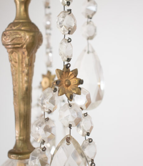 Vintage French Louis XV Style Crystal Chandelier In the Manner of Maison Jansen - Image 9