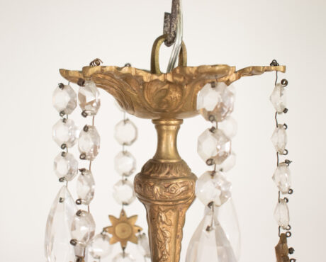 Vintage French Louis XV Style Crystal Chandelier In the Manner of Maison Jansen - Image 5