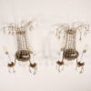 Pair of Vintage French Maison Jansen of Paris Brass and Crystal Sconces - Image 4