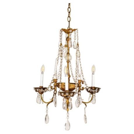 Vintage French Louis XV Style Crystal Chandelier In the Manner of Maison Jansen