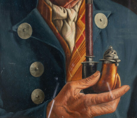 Early 20th Century Oil on Board by Franz Xaver WÖLFLE (Austria 1887-1972) titled Man with a Pipe - Image 5