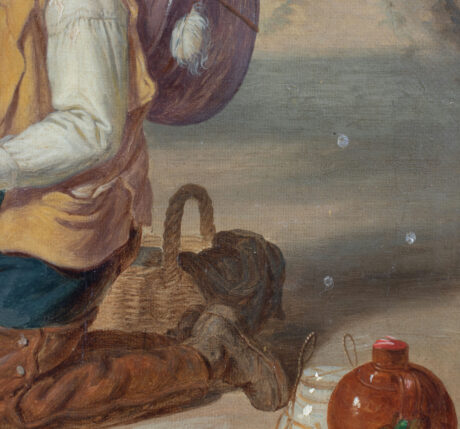 19th Century Genre Scene " Curiosity Unsealed" Oil on Canvas Attributed to Thomas Webster (English 1800-1880) - Image 6