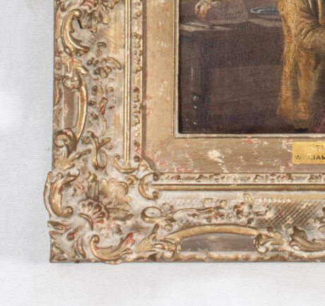 19th Century Oil On Mahogany Board by William M Hensley (British 1819-1883) titled The Cut Finger - Image 9