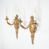 Large Pair of 19th Century French Empire Style Gilt Bronze Sconces Featuring Caryatids of Acantha - Image 4