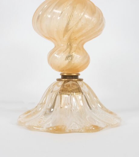 Vintage Ribbed Aventurine Murano Table Lamp - Image 14