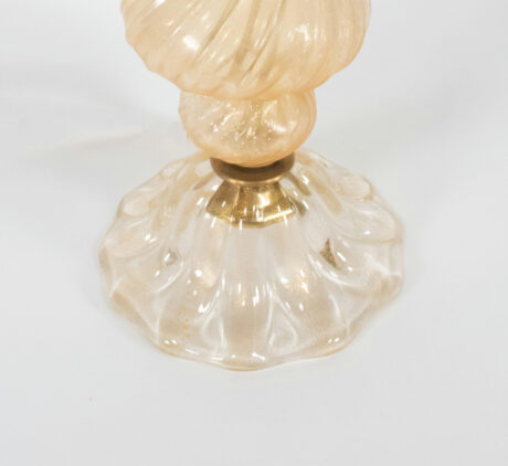 Vintage Ribbed Aventurine Murano Table Lamp - Image 12