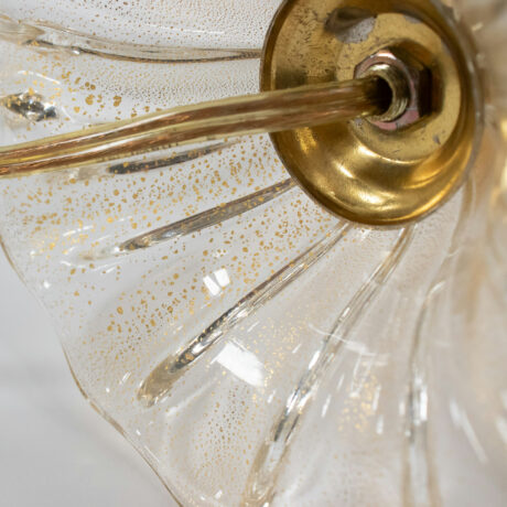 Vintage Ribbed Aventurine Murano Table Lamp - Image 8
