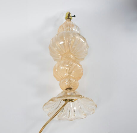 Vintage Ribbed Aventurine Murano Table Lamp - Image 5