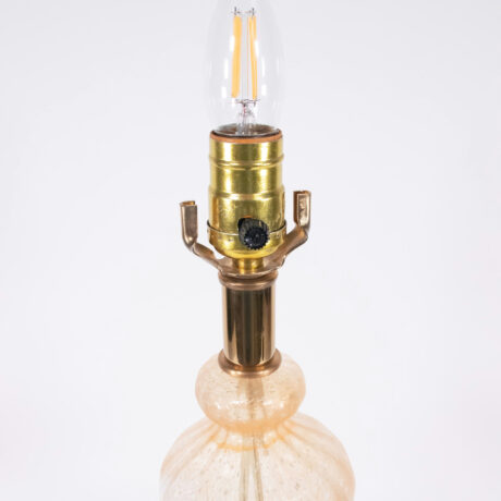 Vintage Ribbed Aventurine Murano Table Lamp - Image 4