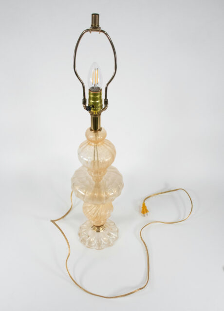 Vintage Ribbed Aventurine Murano Table Lamp - Image 3