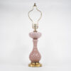 Vintage Mauve Hobnail Murano Table Lamp Attributed to Barovier & Toso - Image 2