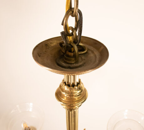 Late 19th Century Eastlake Style Bronze Eight Light Chandelier with Mythological Seahorses and Zephry Faces - Image 18