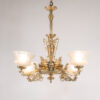 Late 19th Century Eastlake Style Bronze Eight Light Chandelier with Mythological Seahorses and Zephry Faces - Image 2