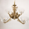Late 19th Century Eastlake Style Bronze Eight Light Chandelier with Mythological Seahorses and Zephry Faces - Image 3