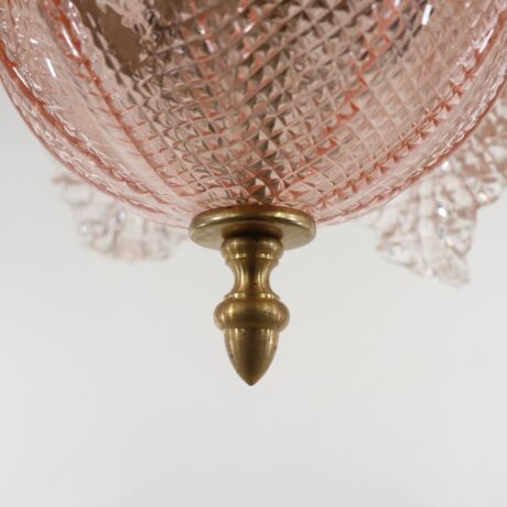 Mid-Century Coral Pink Frond Textured Murano Attributed to Barovier - Image 6