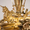 Late 19th Century Eastlake Style Bronze Eight Light Chandelier with Mythological Seahorses and Zephry Faces - Image 9