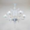 Vintage Baroque Style 6-Arm Opaline Murano Chandelier - Image 2